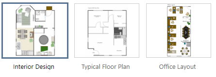 floor plan templates in the gliffy start window