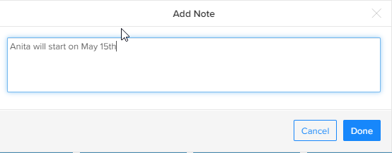 add note window