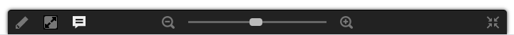 toolbar appears below the full screen preview