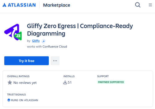Screenshot of the Marketplace listing showing the Try it free option.
